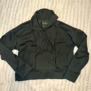 Thread and supply dark green half zip